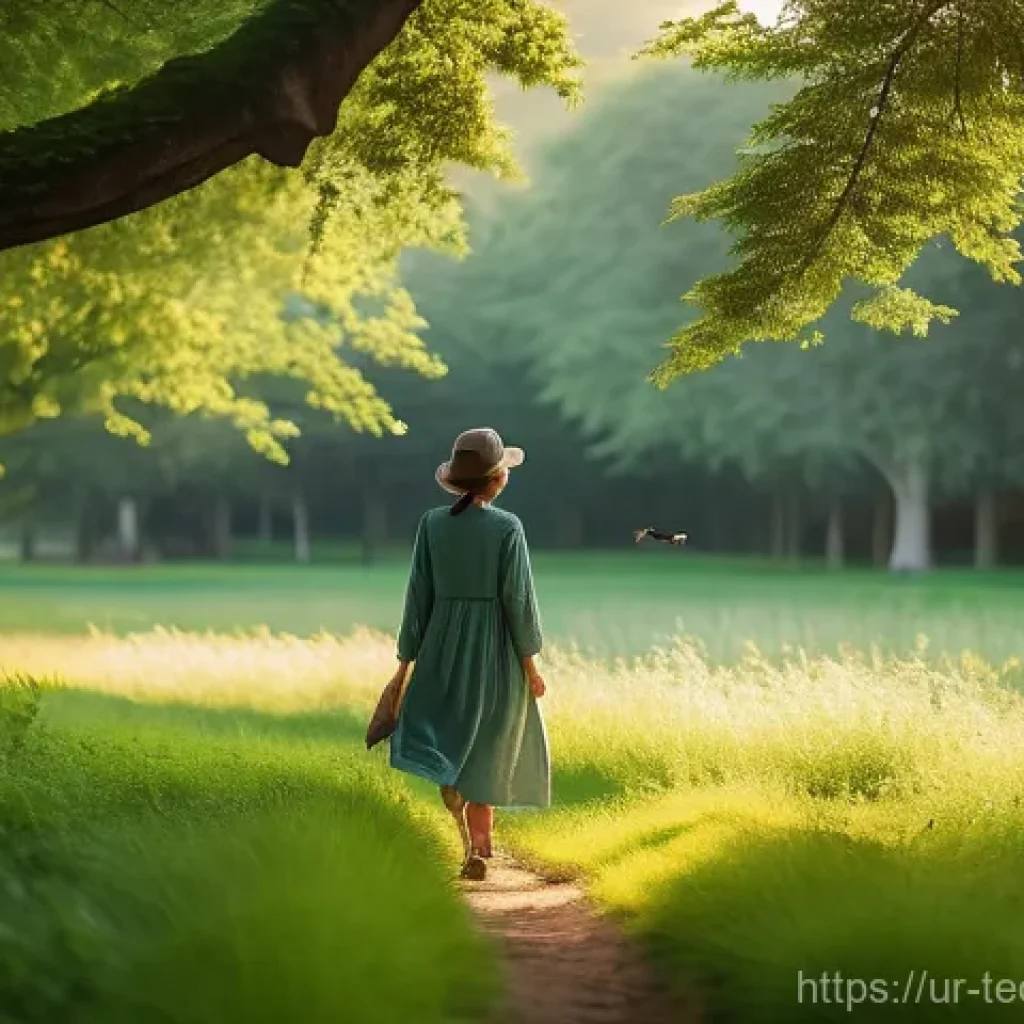 테크노 사바티컬과 창의성 증진 - **Digital Detox in Nature**
A person, dressed in comfortable, modest casual wear, is taking a pe...